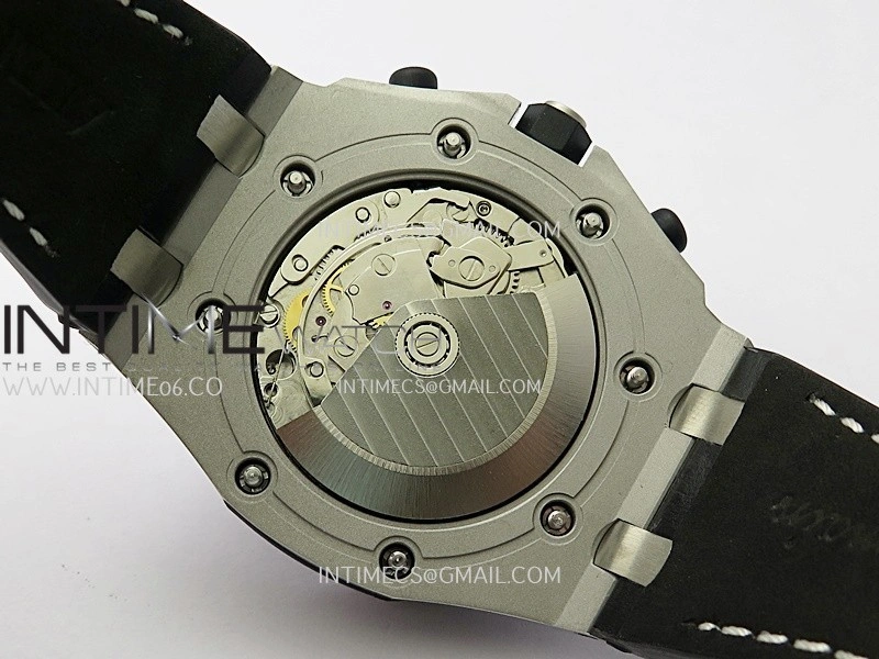 Royal Oak Offshore 42mm Panda TKF Best Edition White Dial on Black Leather Strap A7750