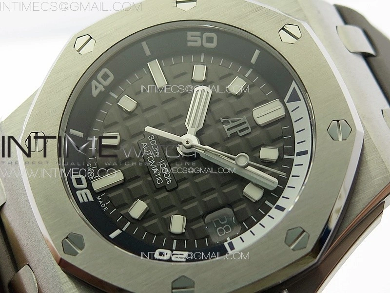 Royal Oak Offshore Diver 15720 ZF 1:1 Best Edition Gray Dial on Gray Rubber Strap A4308