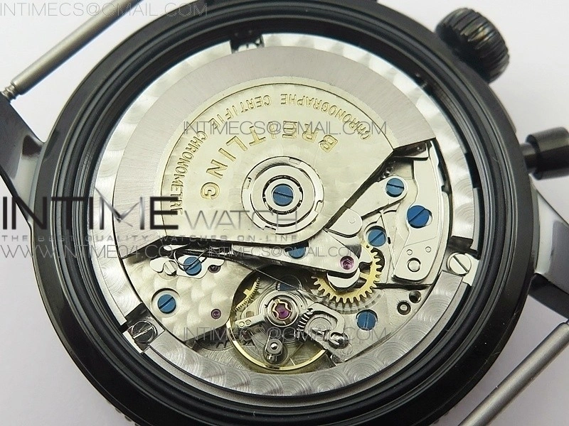 SuperOcean OuterNown 46mm B50 Black Ceramic Bezel Blue Dial on Blue Nylon Strap A7750