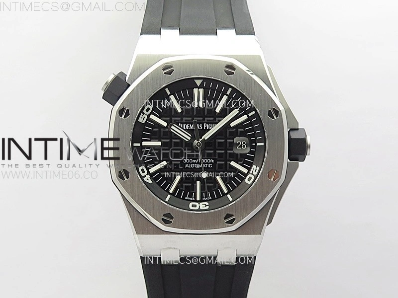 Royal Oak Offshore 15703 V2 ZF 1:1 Best Edition Black Dial on Rubber Strap 3120 Super Clone