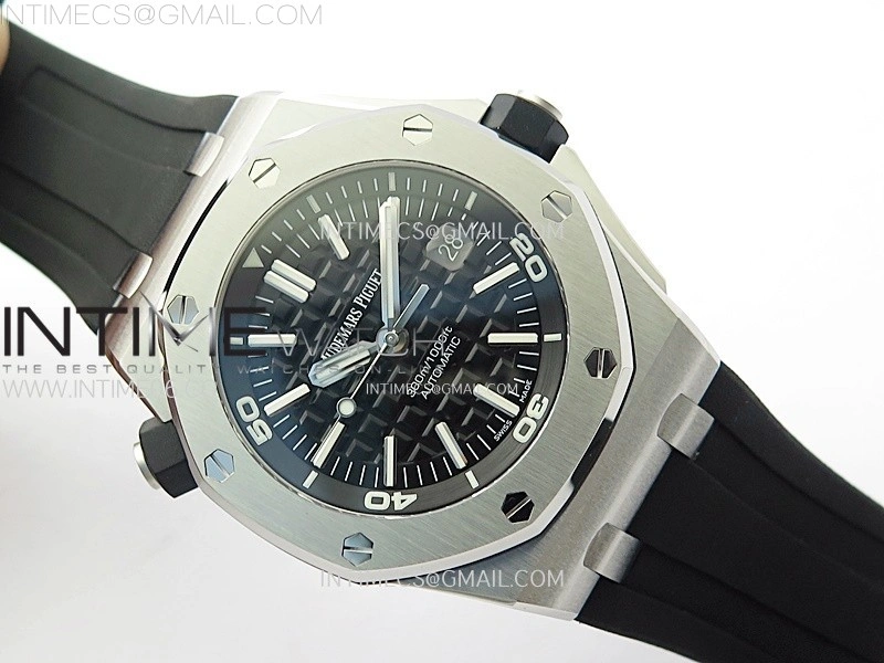 Royal Oak Offshore 15703 V2 ZF 1:1 Best Edition Black Dial on Rubber Strap 3120 Super Clone