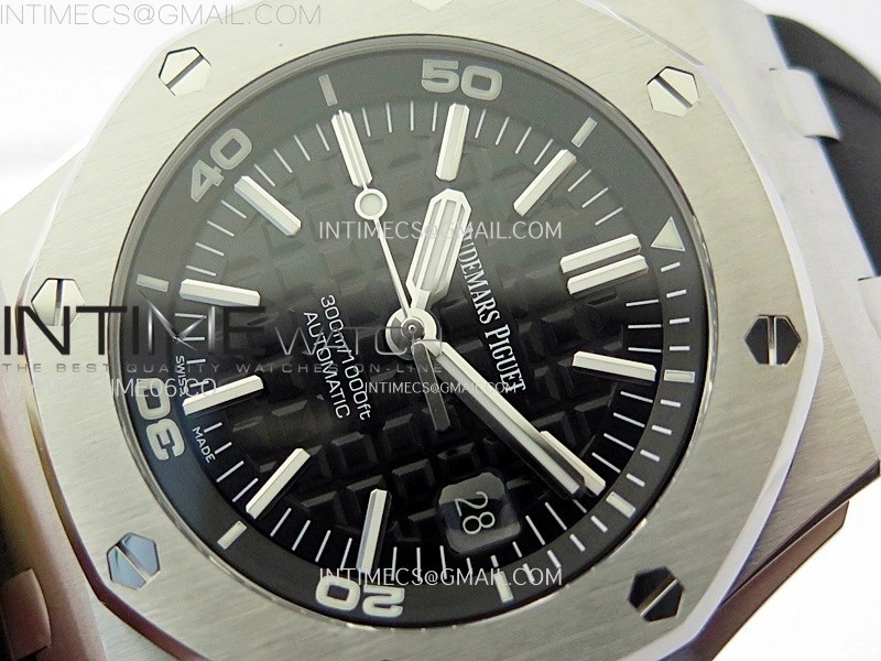 Royal Oak Offshore 15703 V2 ZF 1:1 Best Edition Black Dial on Rubber Strap 3120 Super Clone