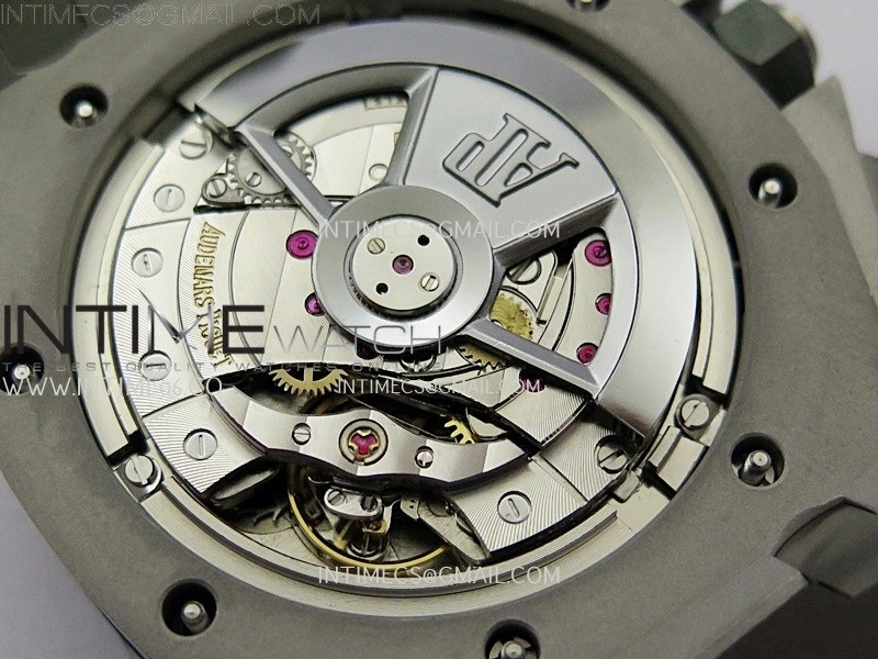 Royal Oak Offshore 44mm SS TKF 1:1 Best Edition Cream Dial on Green Camo Rubber Strap A3126
