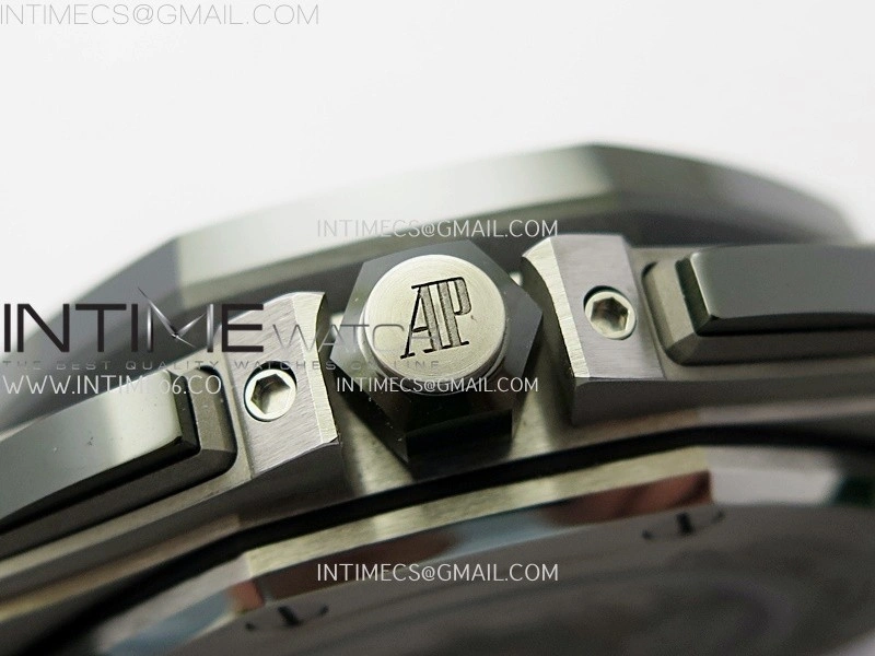 Royal Oak Offshore 44mm SS TKF 1:1 Best Edition Green Dial on Green Camo Rubber Strap A3126
