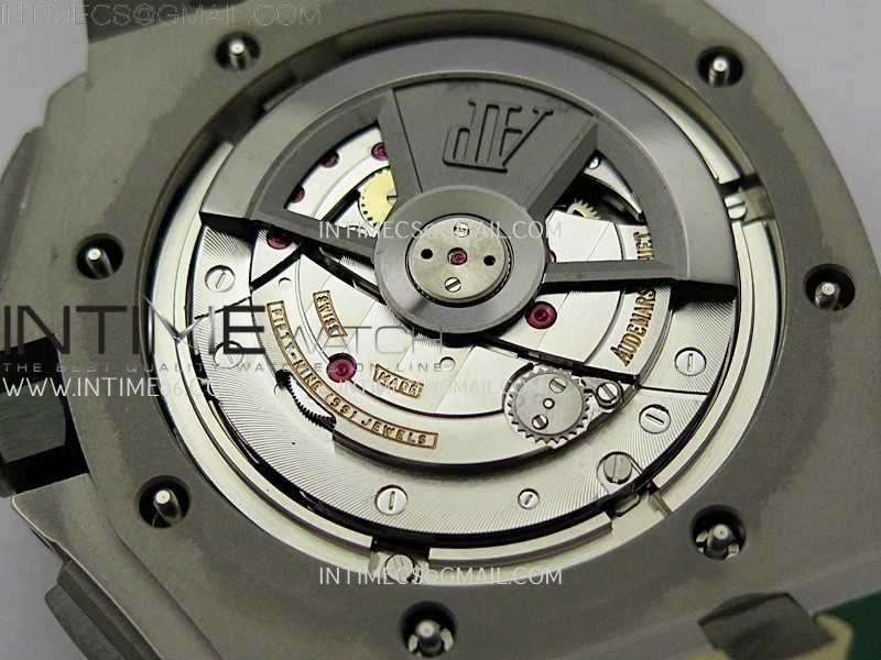 Royal Oak Offshore 44mm SS TKF 1:1 Best Edition Green Dial on Green Camo Rubber Strap A3126