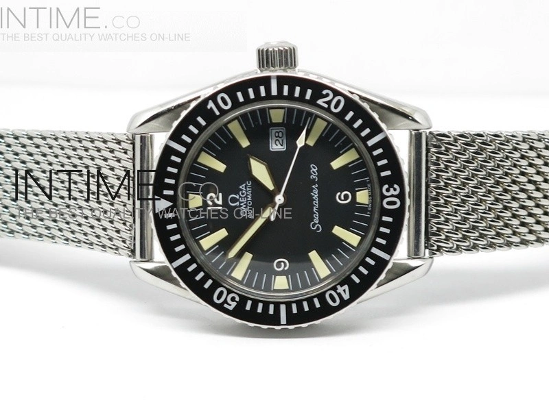 Omega Vintage Seamaster 300 Date SS ME Blk A-2836