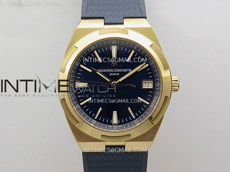 Overseas 4520V RG ZF 1:1 Best Edition Blue Dial on Blue Rubber Strap A5100