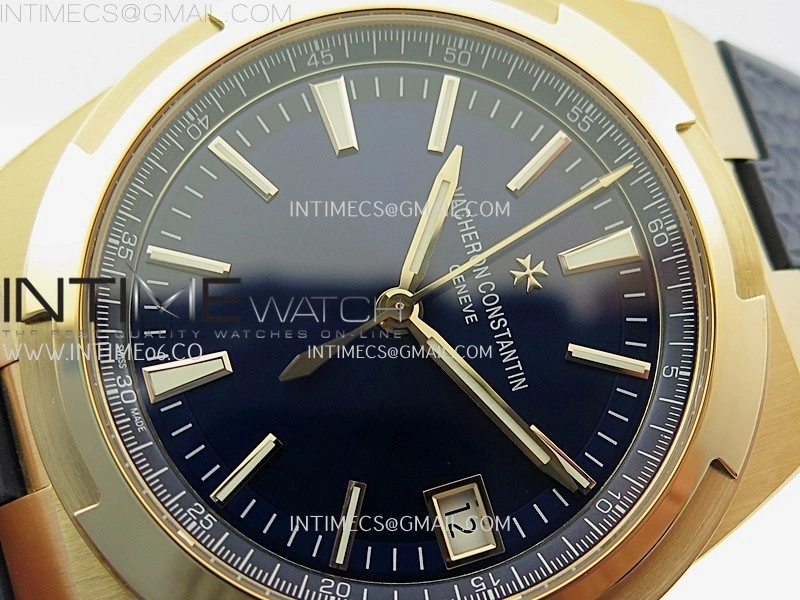 Overseas 4520V RG ZF 1:1 Best Edition Blue Dial on Blue Rubber Strap A5100