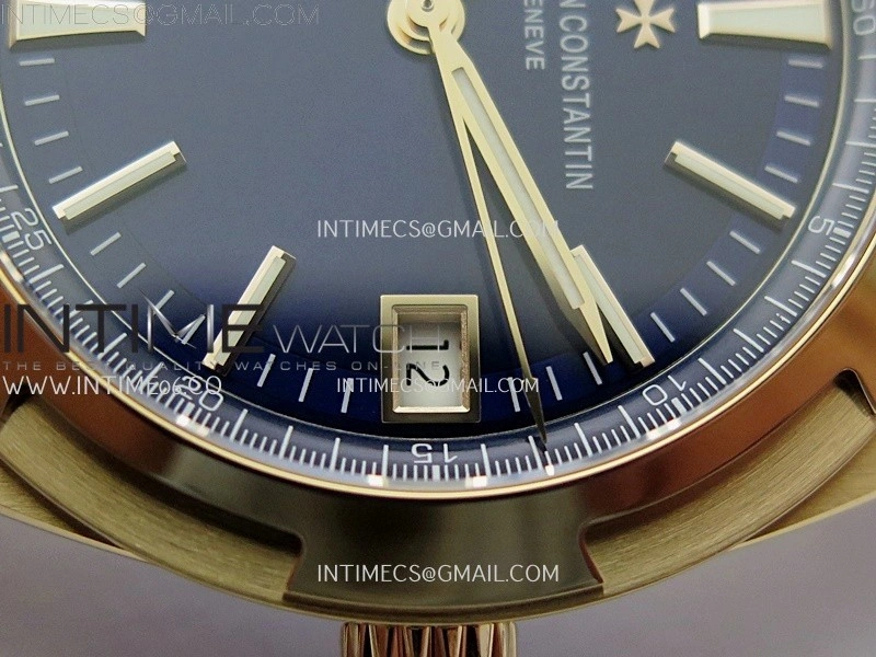 Overseas 4520V RG ZF 1:1 Best Edition Blue Dial on Blue Rubber Strap A5100