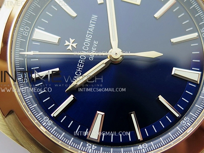 Overseas 4520V RG ZF 1:1 Best Edition Blue Dial on Blue Rubber Strap A5100