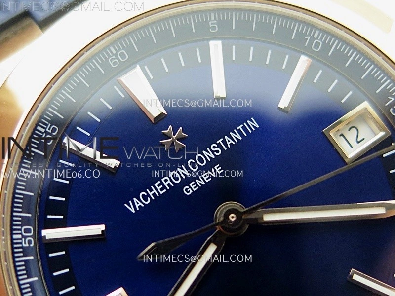 Overseas 4520V RG ZF 1:1 Best Edition Blue Dial on Blue Rubber Strap A5100