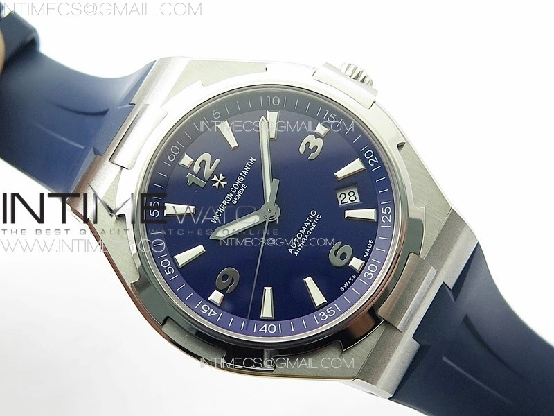 Overseas 47040 SS PPF 1:1 Best Edition Blue dial on Blue Rubber Strap A1226