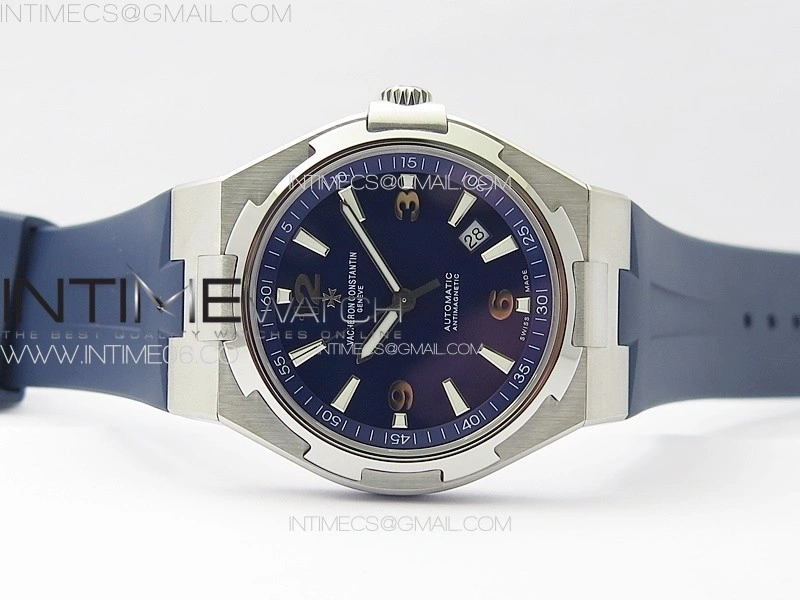 Overseas 47040 SS PPF 1:1 Best Edition Blue dial on Blue Rubber Strap A1226