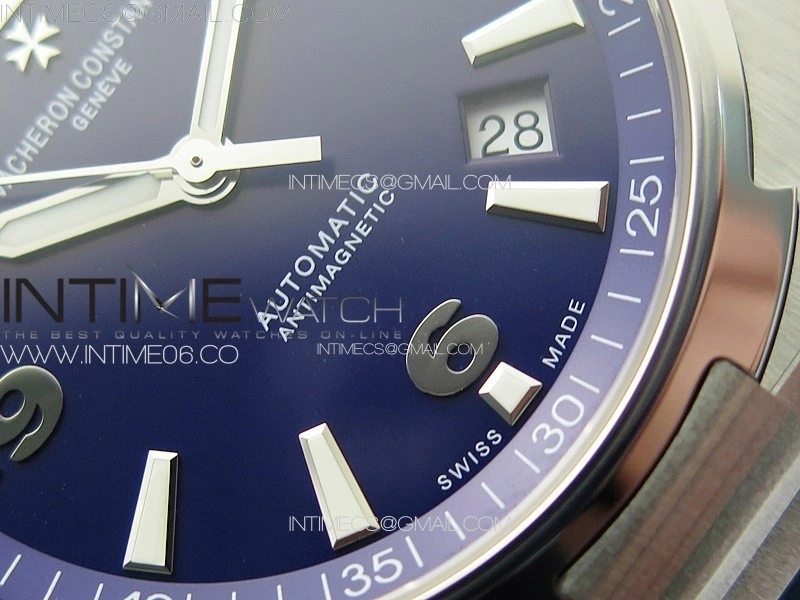 Overseas 47040 SS PPF 1:1 Best Edition Blue dial on Blue Rubber Strap A1226