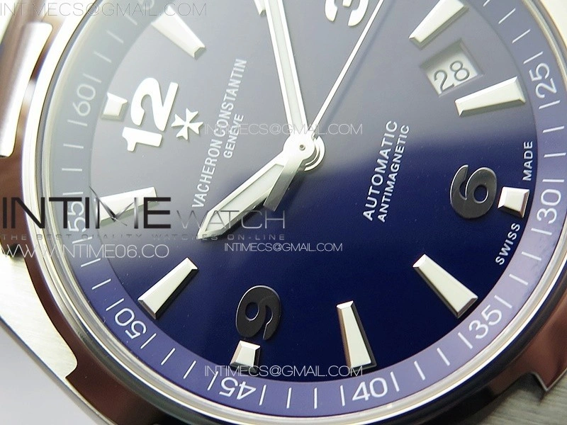 Overseas 47040 SS PPF 1:1 Best Edition Blue dial on Blue Rubber Strap A1226