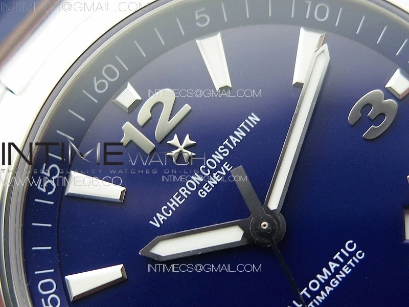 Overseas 47040 SS PPF 1:1 Best Edition Blue dial on Blue Rubber Strap A1226
