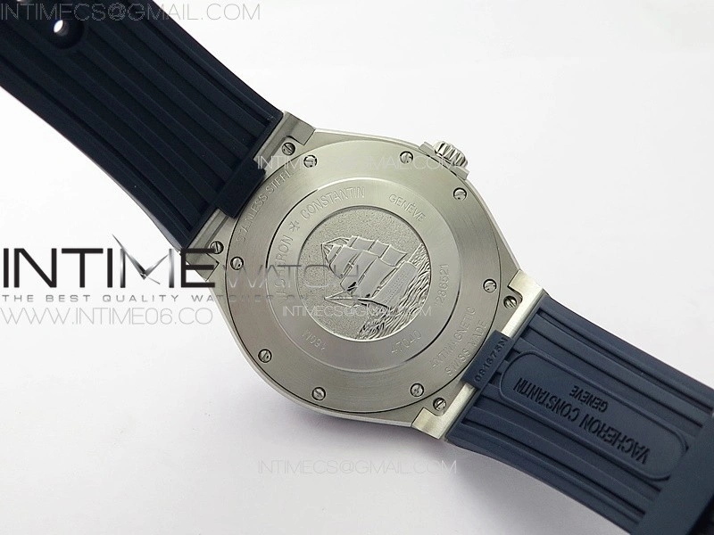Overseas 47040 SS PPF 1:1 Best Edition Blue dial on Blue Rubber Strap A1226