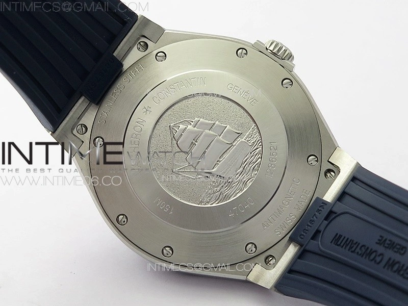 Overseas 47040 SS PPF 1:1 Best Edition Blue dial on Blue Rubber Strap A1226