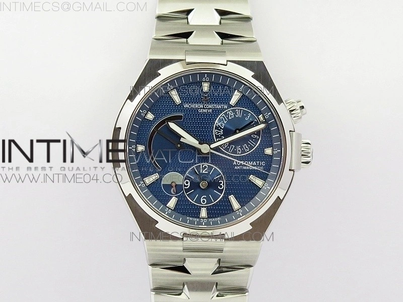 Overseas Dual Time Power Reserve TWA Best Edition Blue Dial on SS Bracelet A1222