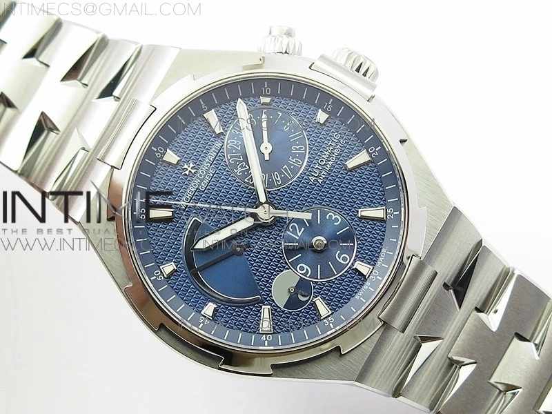Overseas Dual Time Power Reserve TWA Best Edition Blue Dial on SS Bracelet A1222