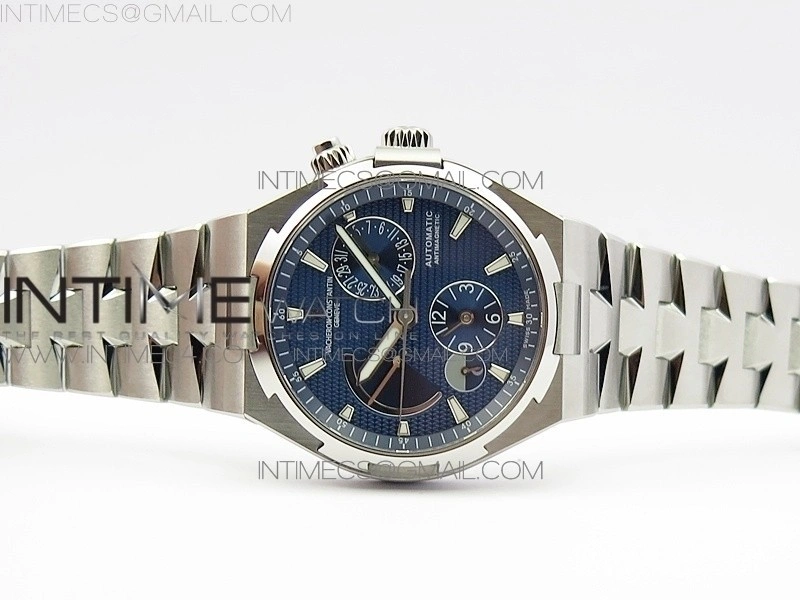 Overseas Dual Time Power Reserve TWA Best Edition Blue Dial on SS Bracelet A1222