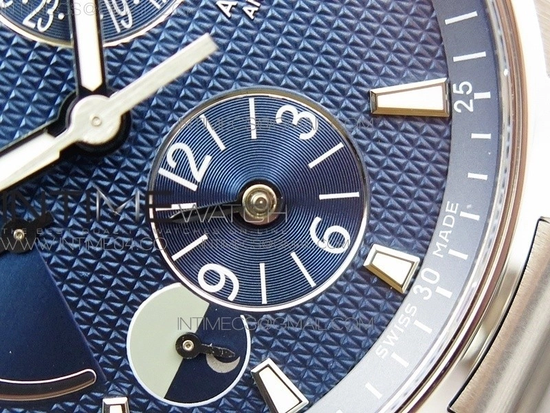 Overseas Dual Time Power Reserve TWA Best Edition Blue Dial on SS Bracelet A1222