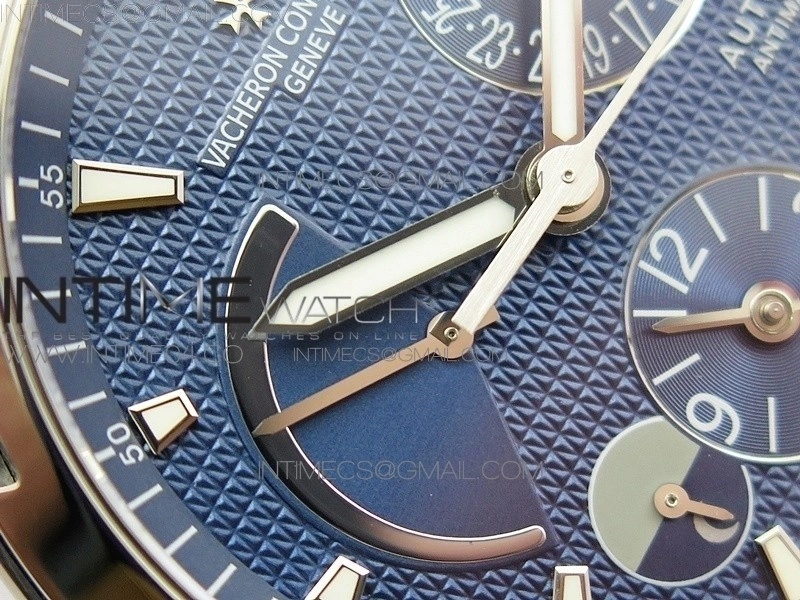 Overseas Dual Time Power Reserve TWA Best Edition Blue Dial on SS Bracelet A1222