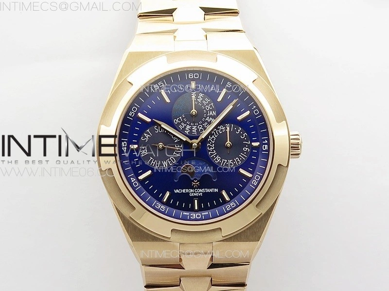Overseas Perpetual Calendar RG 8F Best Edition Blue Dial on RG Bracelet A1120