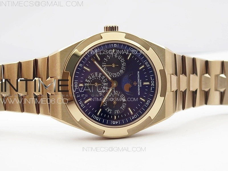 Overseas Perpetual Calendar RG 8F Best Edition Blue Dial on RG Bracelet A1120