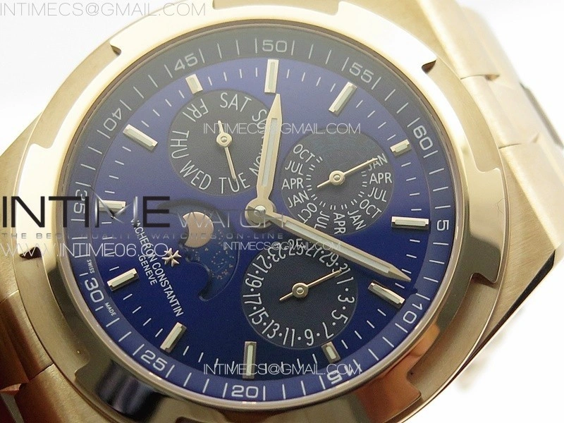 Overseas Perpetual Calendar RG 8F Best Edition Blue Dial on RG Bracelet A1120