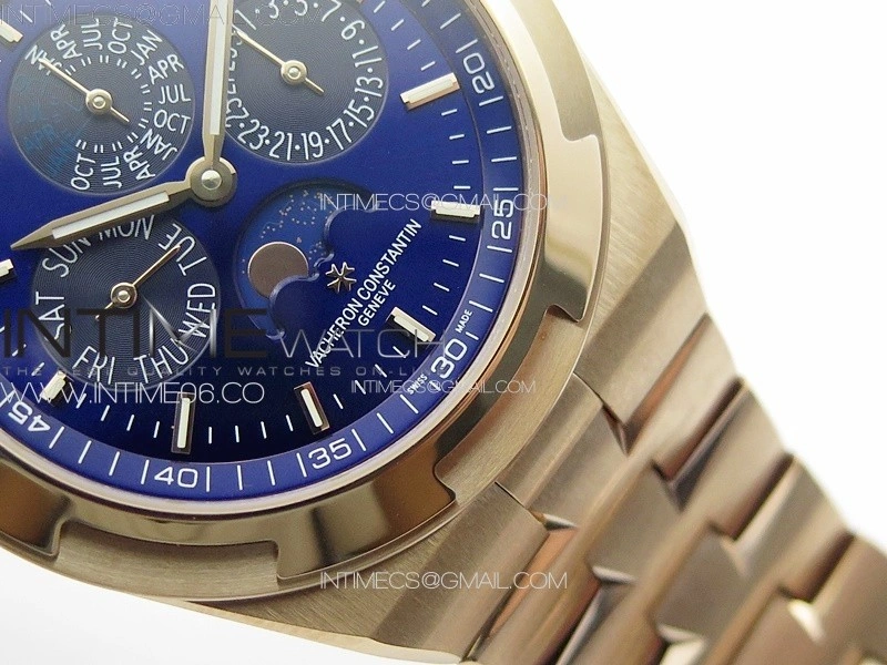 Overseas Perpetual Calendar RG 8F Best Edition Blue Dial on RG Bracelet A1120