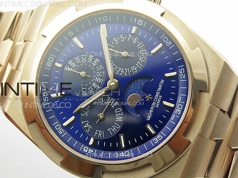 Overseas Perpetual Calendar RG 8F Best Edition Blue Dial on RG Bracelet A1120