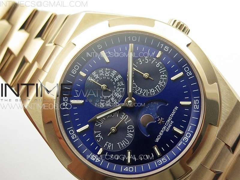 Overseas Perpetual Calendar RG 8F Best Edition Blue Dial on RG Bracelet A1120