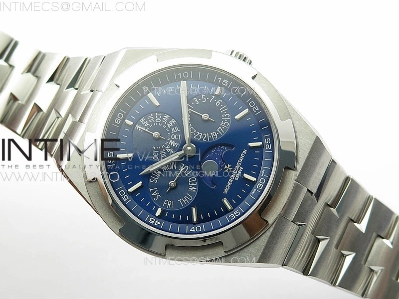 Overseas Perpetual Calendar SS 8F Best Edition Blue Dial on SS Bracelet A1120