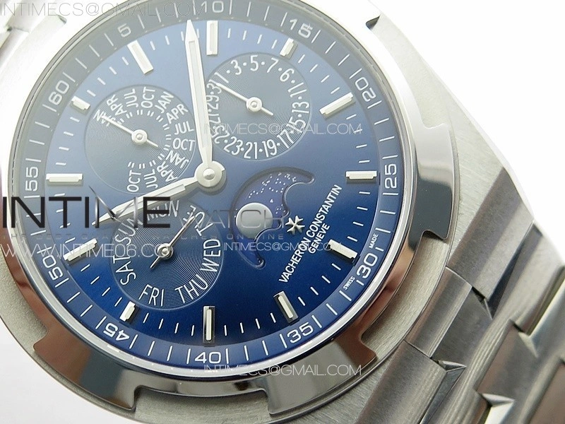 Overseas Perpetual Calendar SS 8F Best Edition Blue Dial on SS Bracelet A1120
