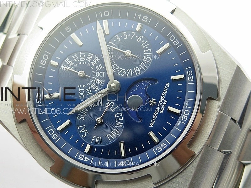 Overseas Perpetual Calendar SS 8F Best Edition Blue Dial on SS Bracelet A1120