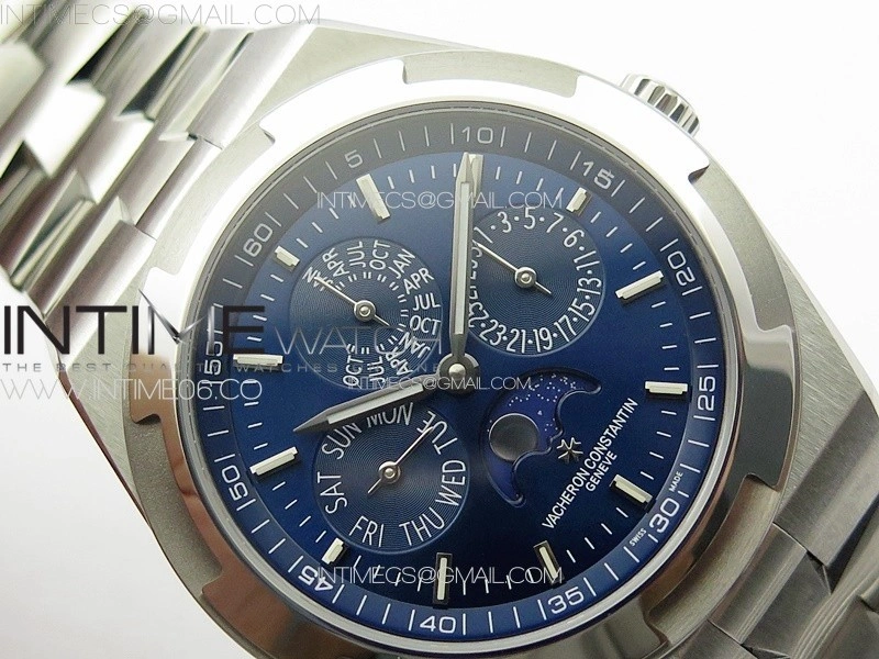 Overseas Perpetual Calendar SS 8F Best Edition Blue Dial on SS Bracelet A1120