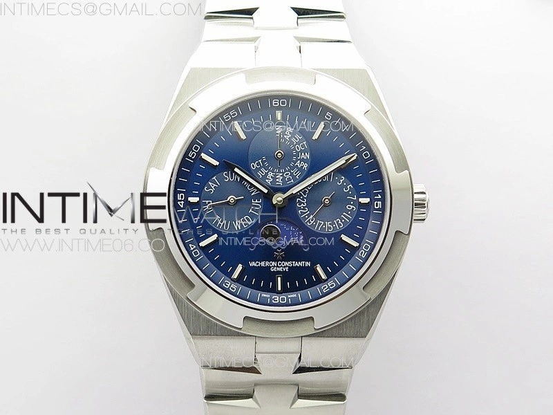 Overseas Perpetual Calendar SS 8F Best Edition Blue Dial on SS Bracelet A1120