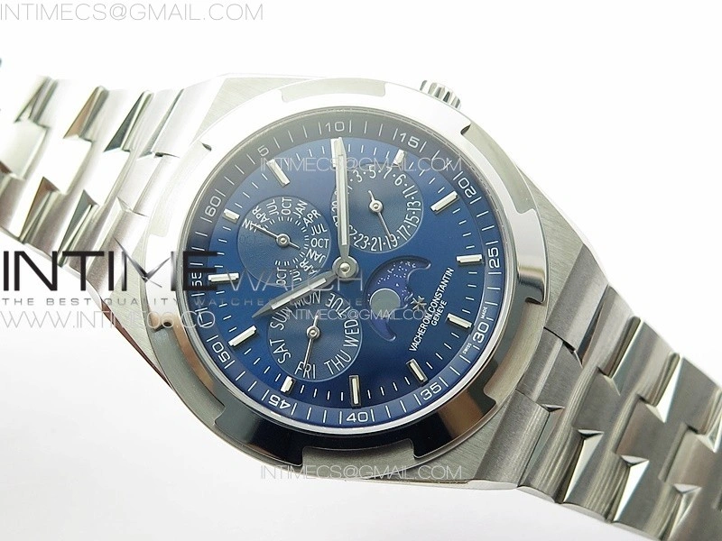 Overseas Perpetual Calendar SS 8F Best Edition Blue Dial on SS Bracelet A1120