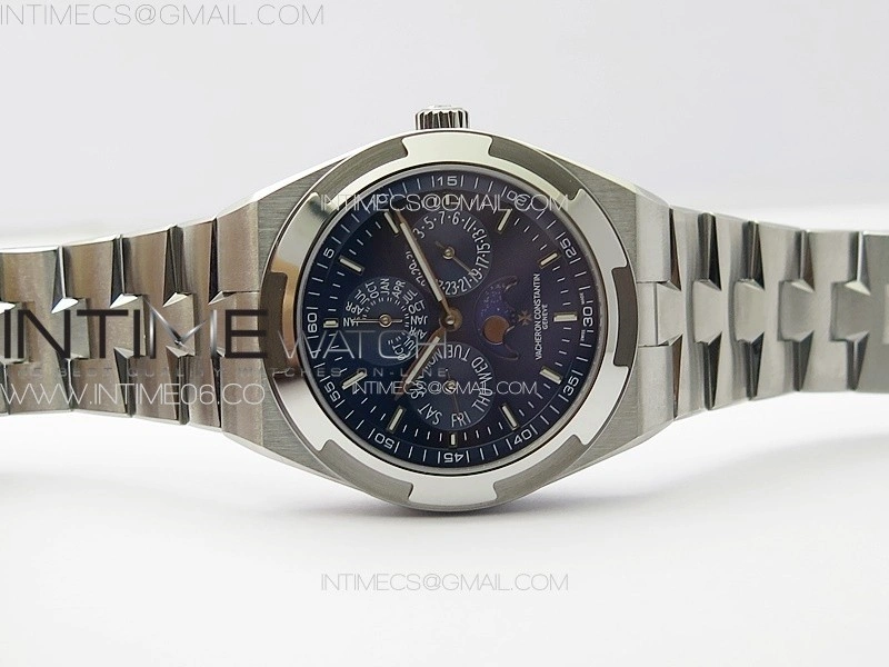 Overseas Perpetual Calendar SS 8F Best Edition Blue Dial on SS Bracelet A1120