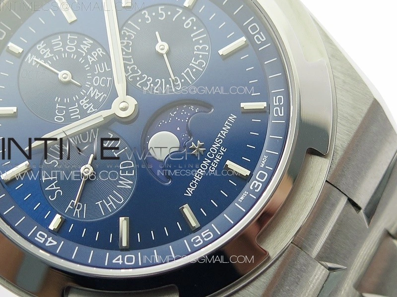 Overseas Perpetual Calendar SS 8F Best Edition Blue Dial on SS Bracelet A1120
