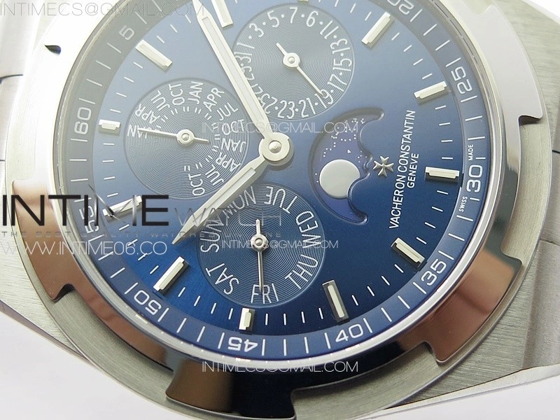Overseas Perpetual Calendar SS 8F Best Edition Blue Dial on SS Bracelet A1120
