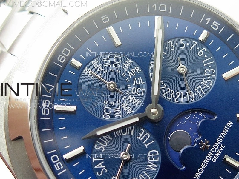 Overseas Perpetual Calendar SS 8F Best Edition Blue Dial on SS Bracelet A1120