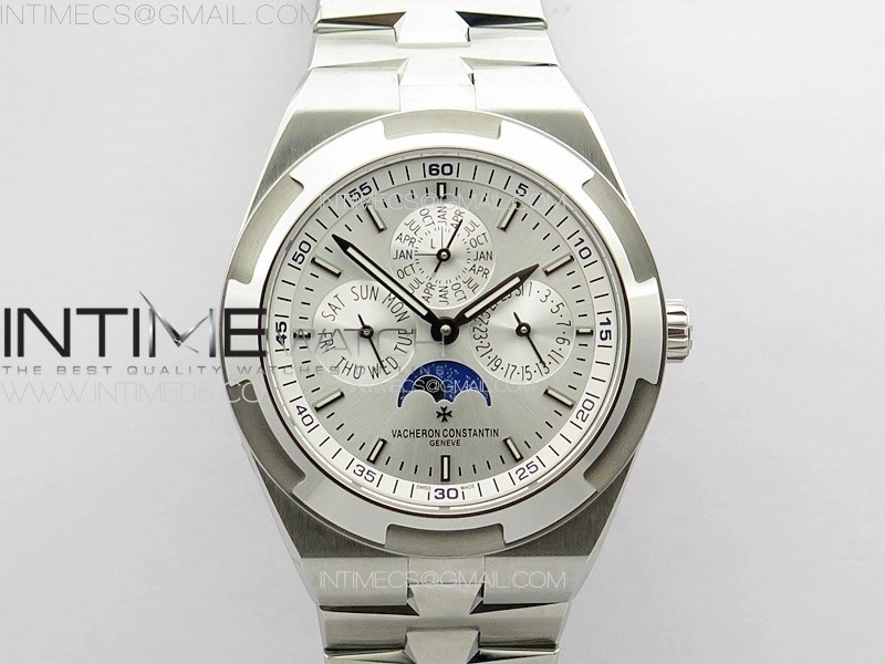 Overseas Perpetual Calendar SS 8F Best Edition Silver Dial on SS Bracelet A1120