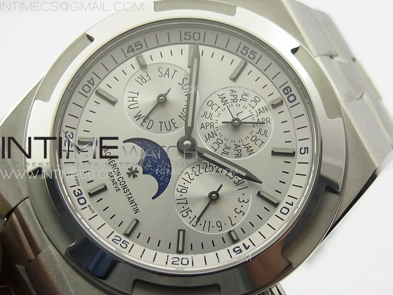 Overseas Perpetual Calendar SS 8F Best Edition Silver Dial on SS Bracelet A1120