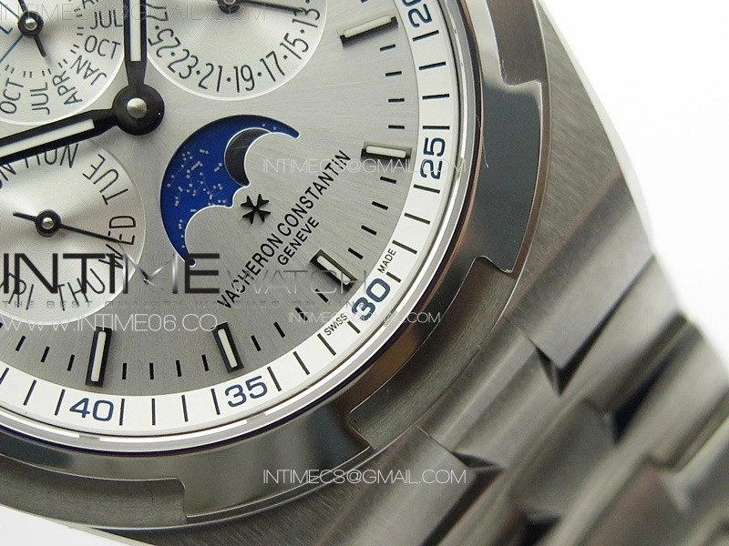 Overseas Perpetual Calendar SS 8F Best Edition Silver Dial on SS Bracelet A1120