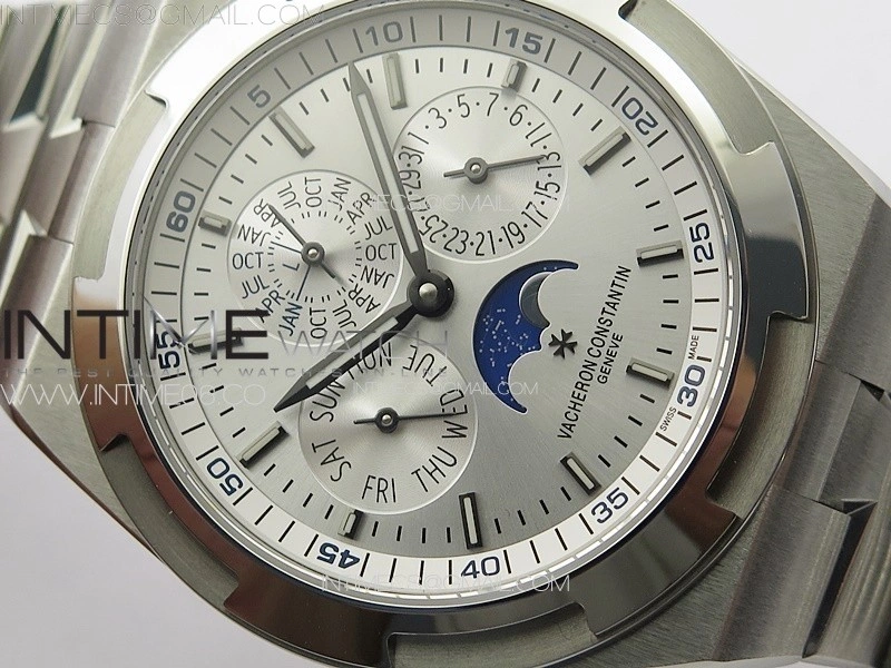 Overseas Perpetual Calendar SS 8F Best Edition Silver Dial on SS Bracelet A1120