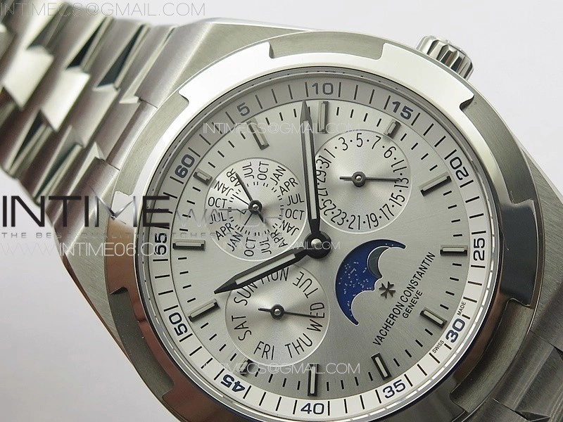 Overseas Perpetual Calendar SS 8F Best Edition Silver Dial on SS Bracelet A1120