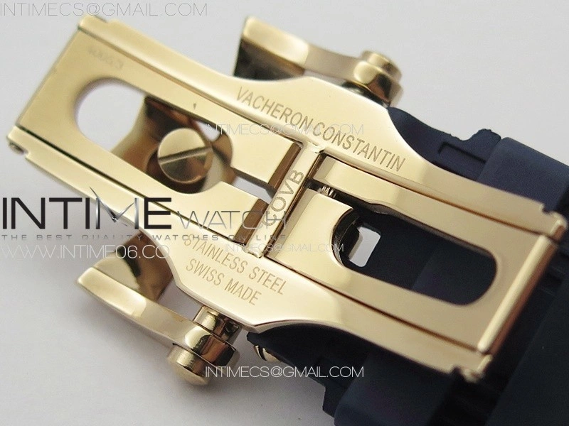 Overseas Tourbillon RG BBS Best Edition Blue Dial on Blue Rubber Strap