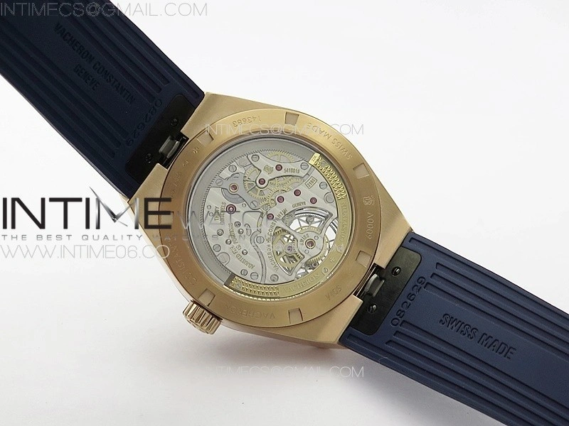 Overseas Tourbillon RG BBS Best Edition Blue Dial on Blue Rubber Strap